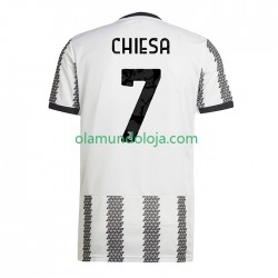 Camisola Juventus Chiesa 7 Homem Equipamento Primeiro 2022-2023 Manga Curta